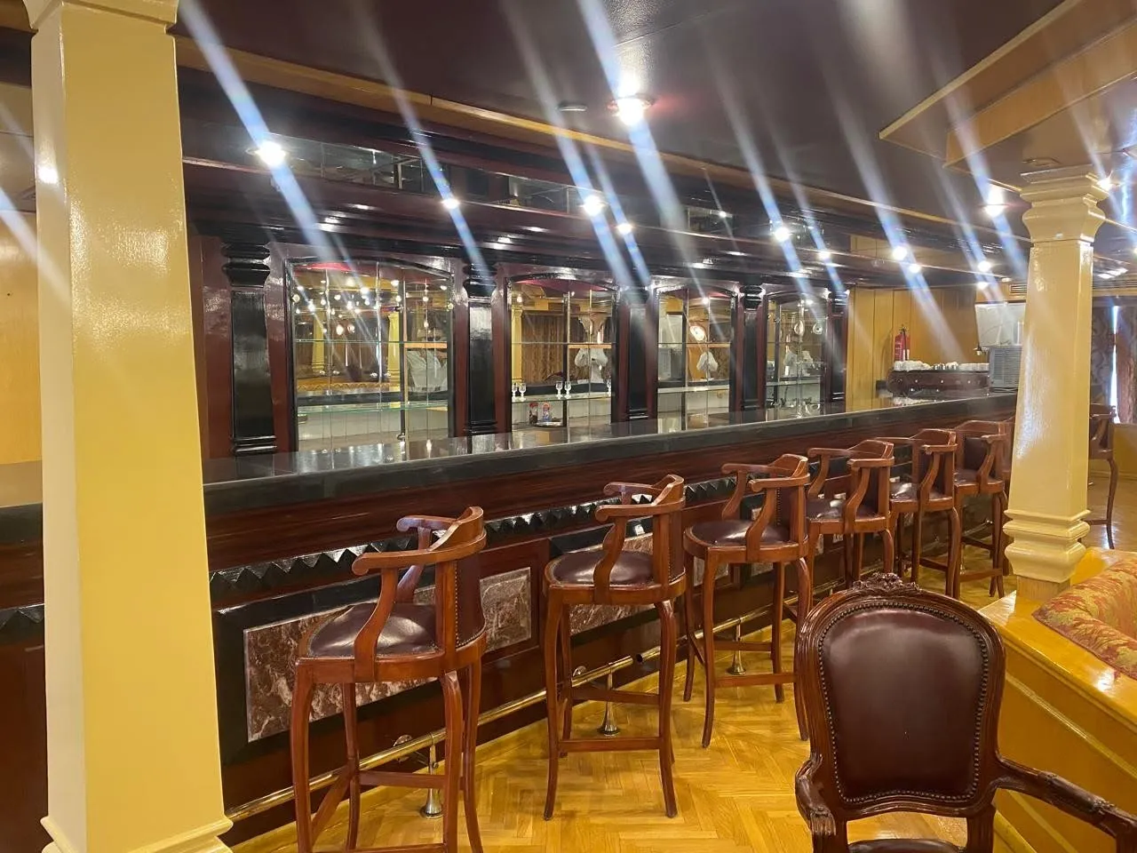 Lounge aboard the King Of Egypt Nile cruise